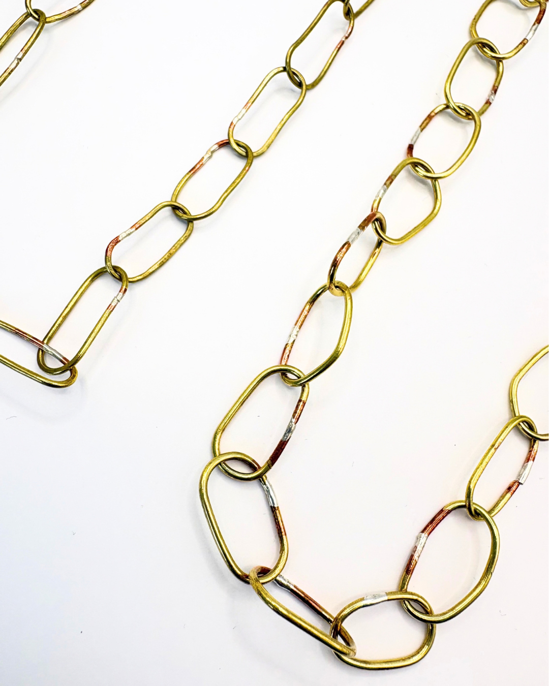 Brass link necklace