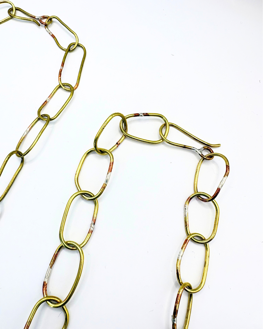 Brass link necklace