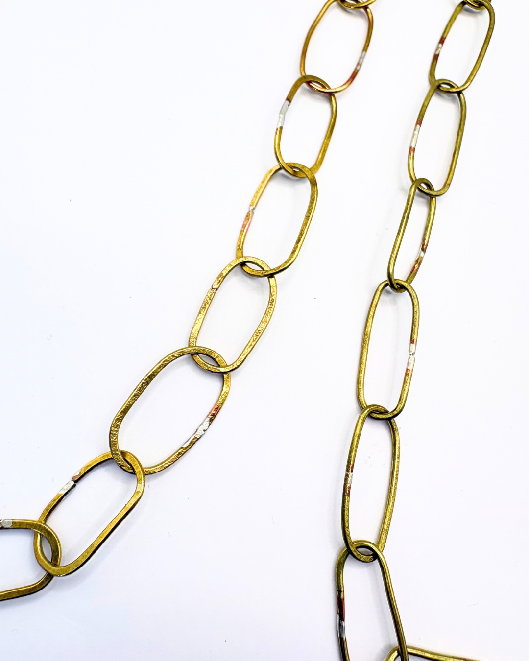 Brass link necklace