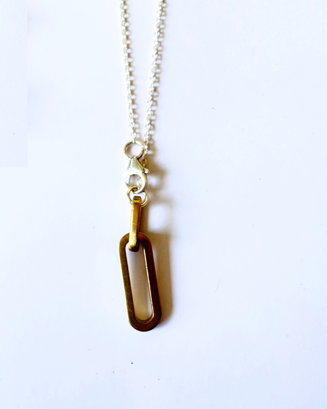 Silver and brass necklace