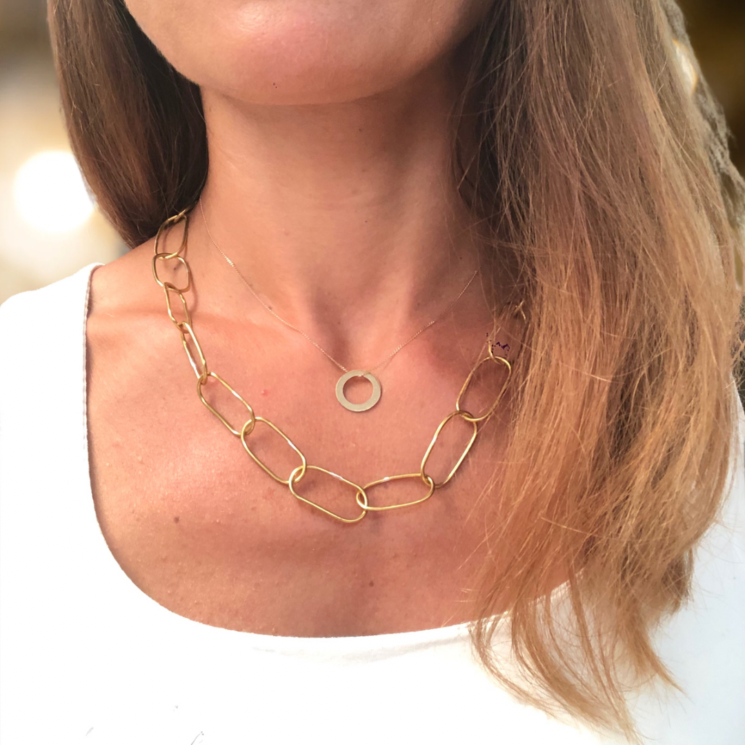 Link Brass Necklace – Minimalist Chain Statement