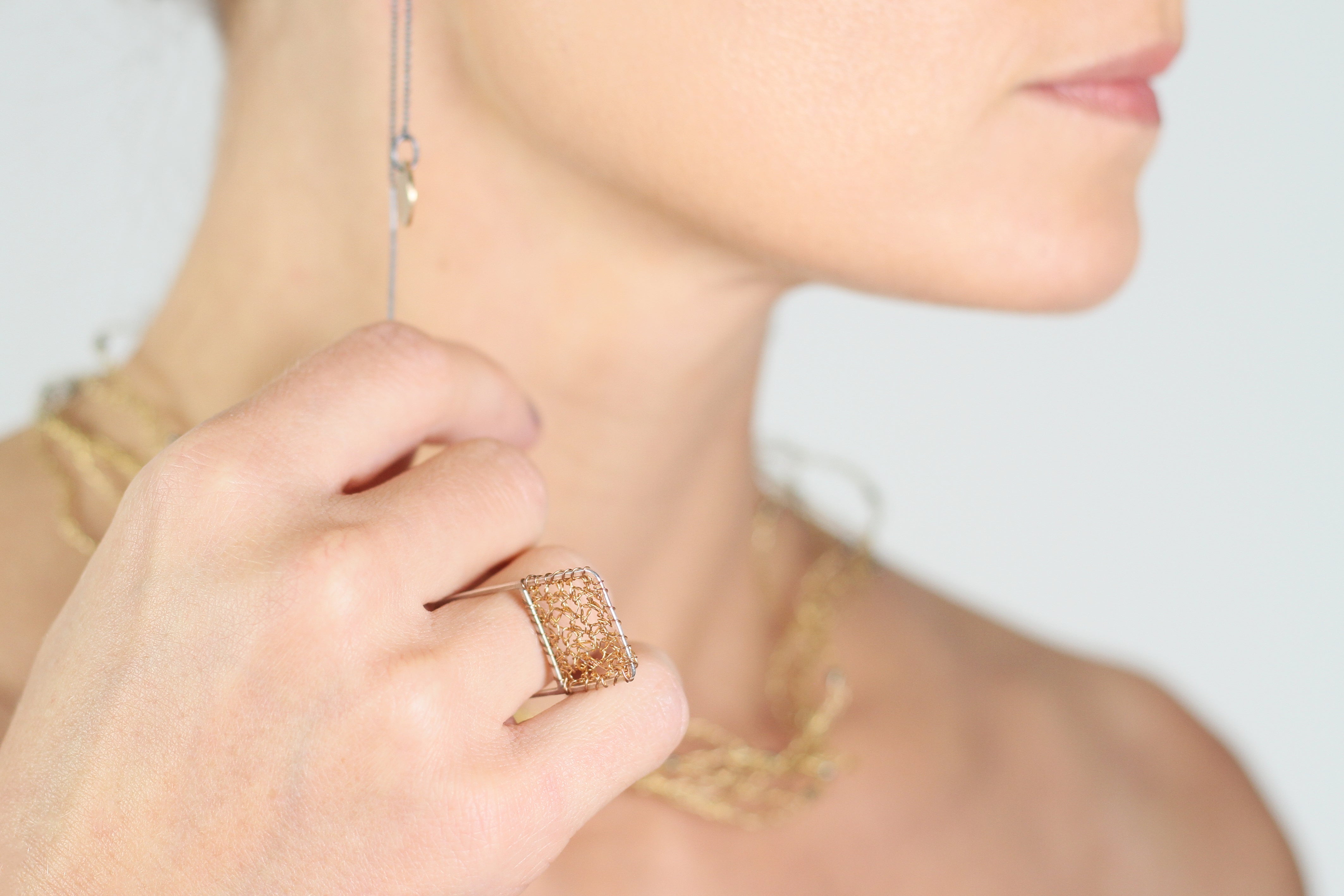 Delicate Hand Crocheted Glamorous Necklace