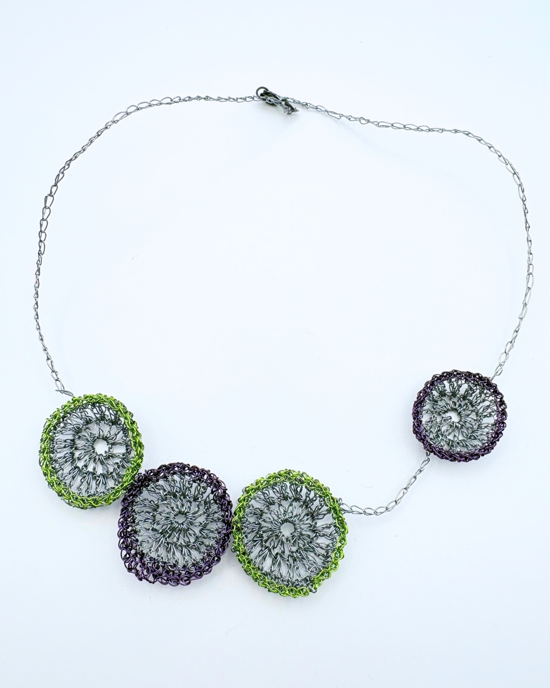 Crocheted wire jewellery