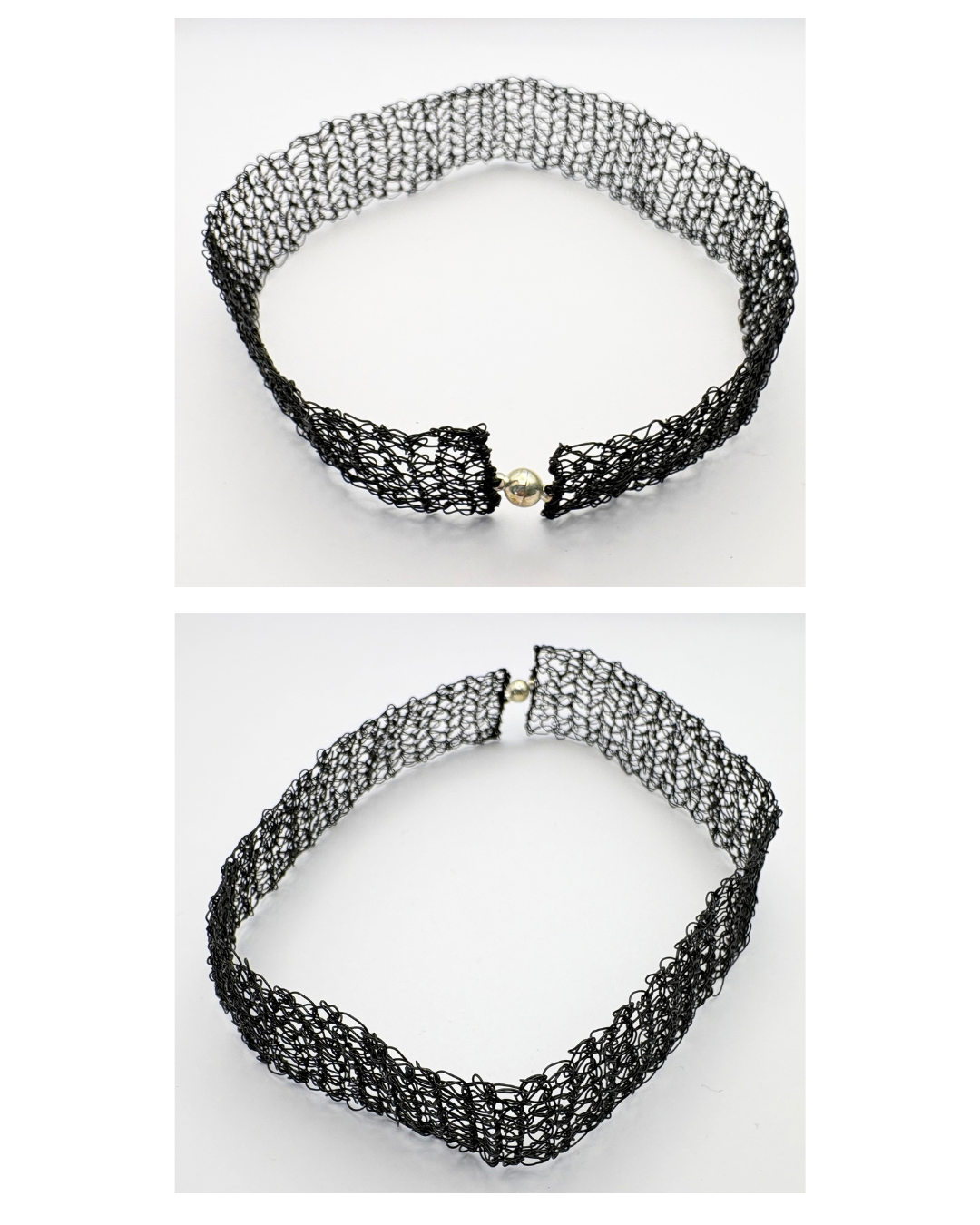 Crocheted wire jewellery