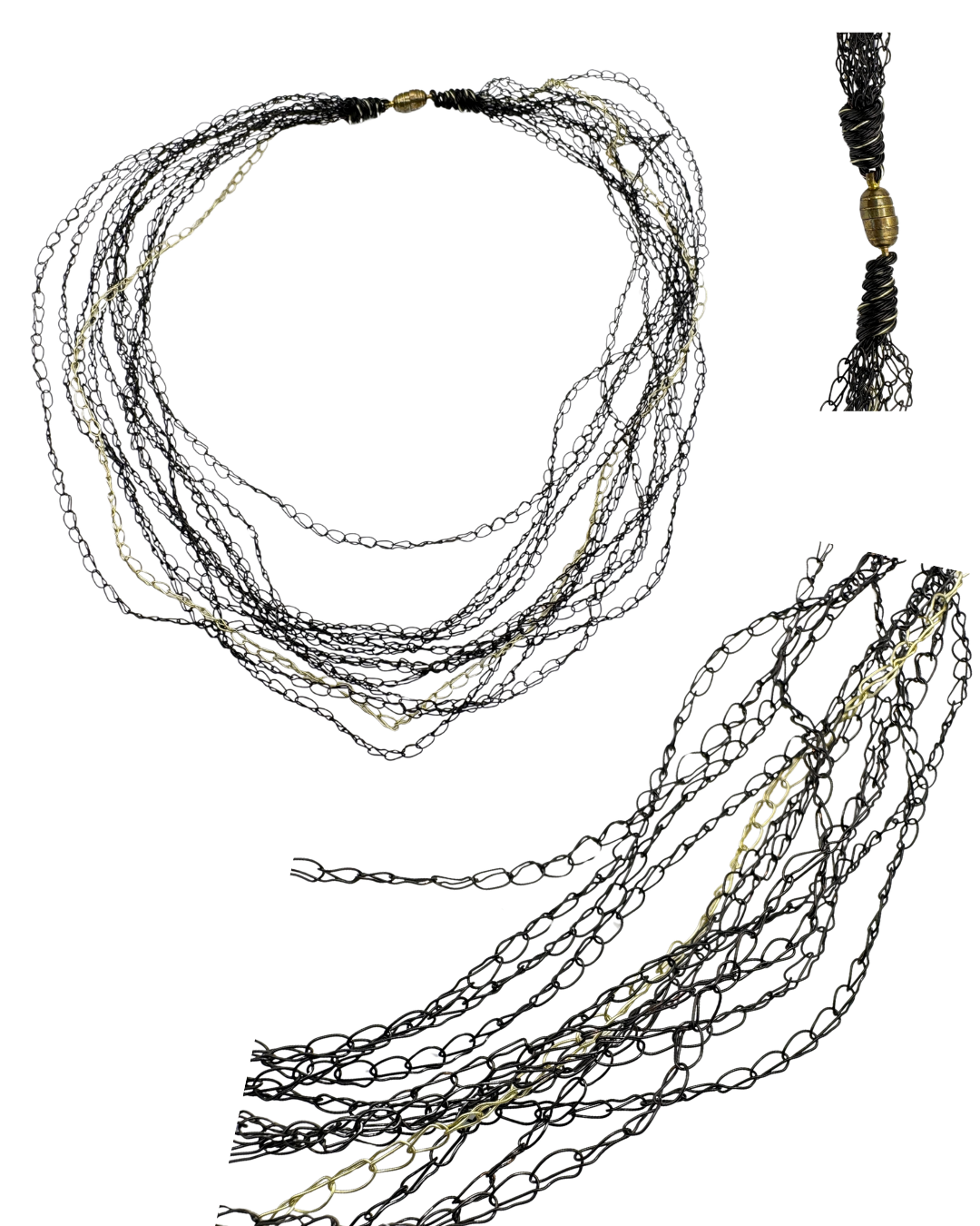 Crocheted wire jewellery