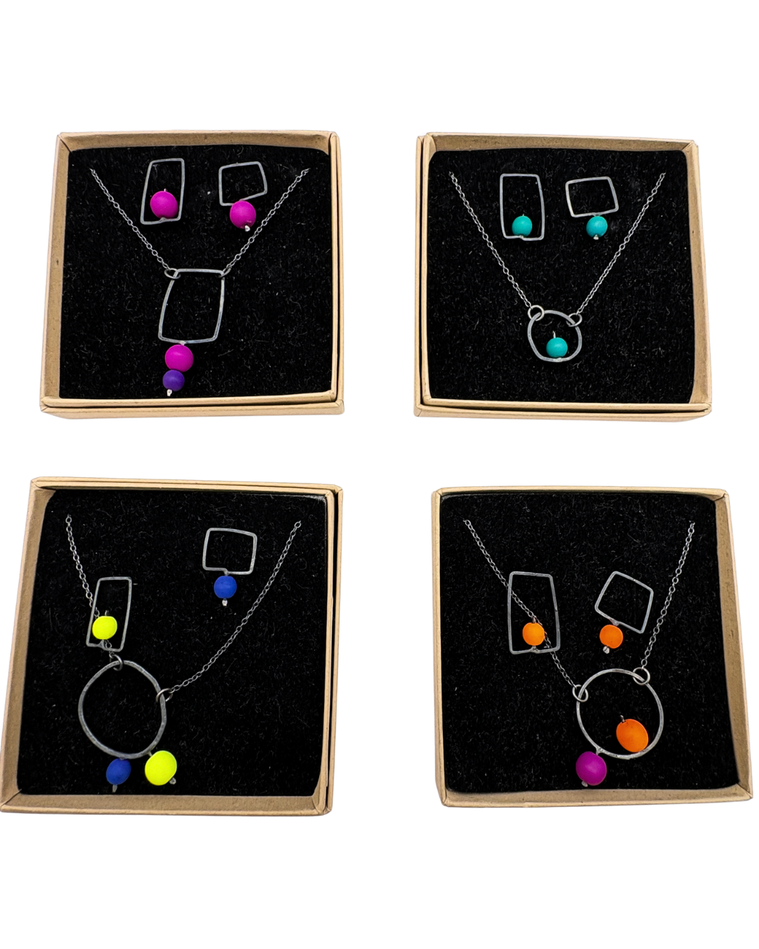 Oxidised silver set