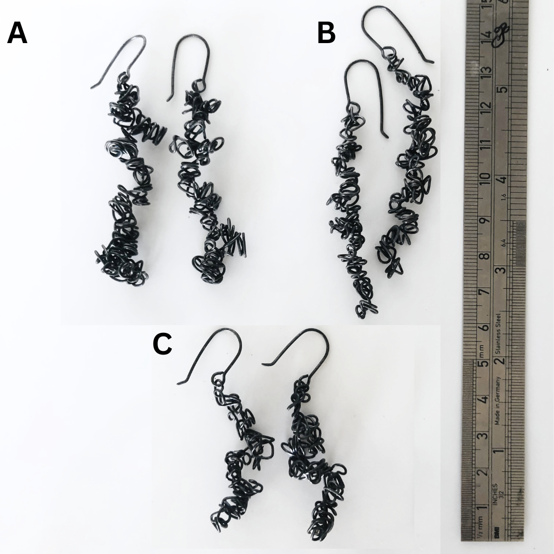 Oxidised Silver Swirl Drop Earrings – Modern Elegance