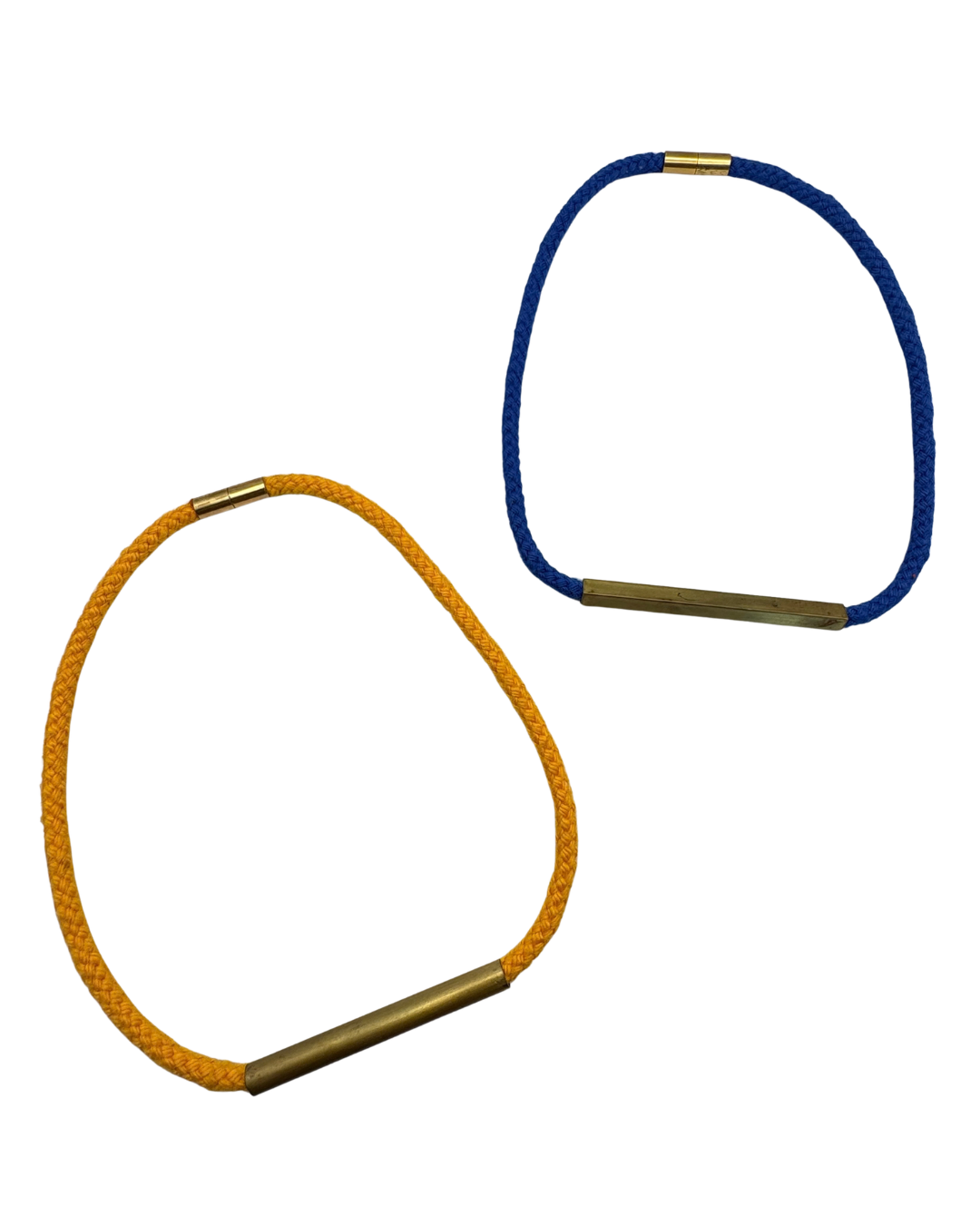 Rope and brass minimalistic necklace