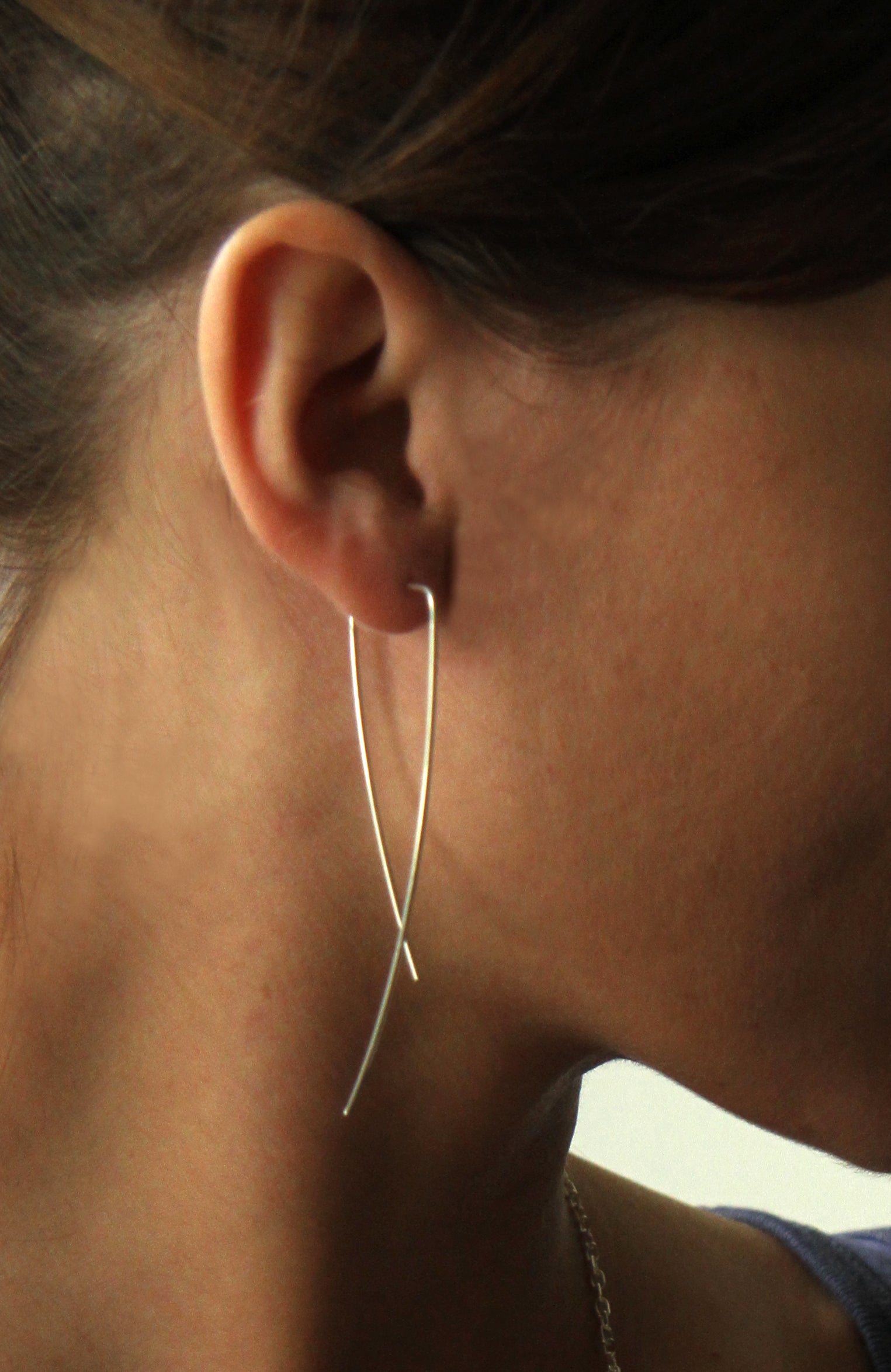 Silver Ear Threaders