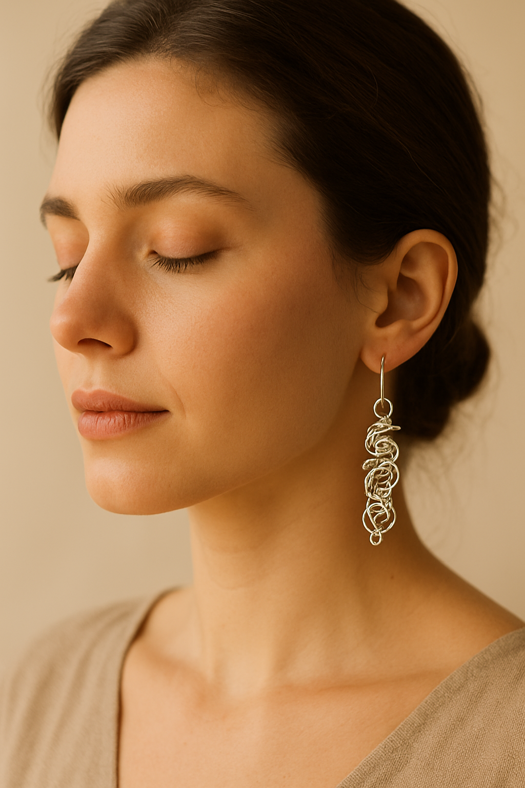 Silver Swirl Drop Earrings – Timeless Elegance