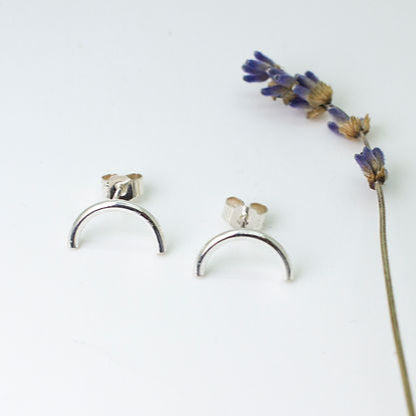 Mismatched Silver Studs Line and Semicircle
