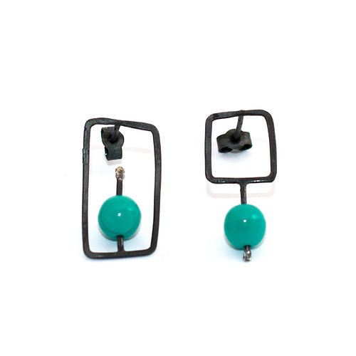 Mismatched Silver Stud Earrings