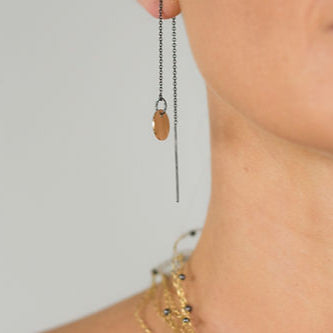 Silver Chain Ear Threads