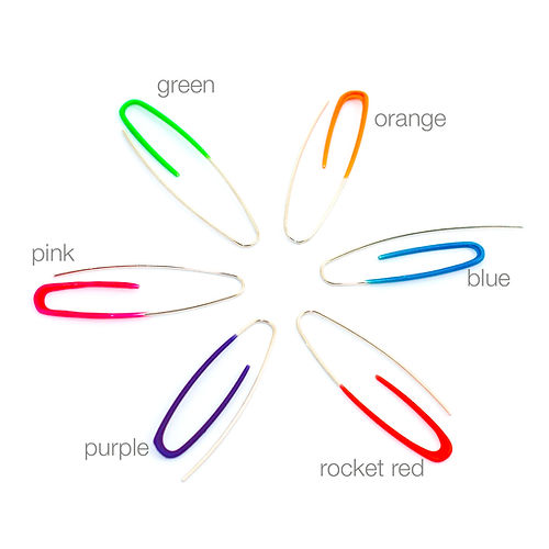 Paper Clip Ear Threader with Colour Rubber