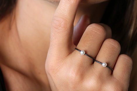 Silver Pearl Ring