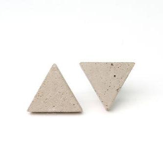 Concrete Silver Studs Triangles