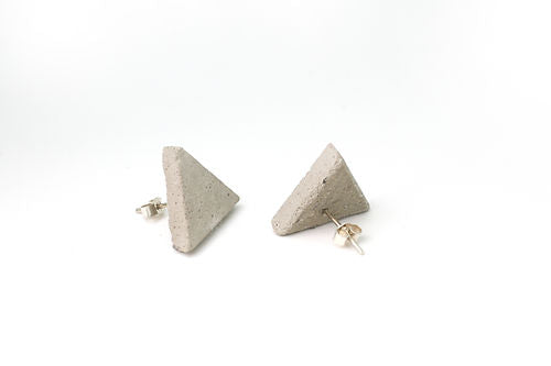 Concrete Silver Studs Triangles
