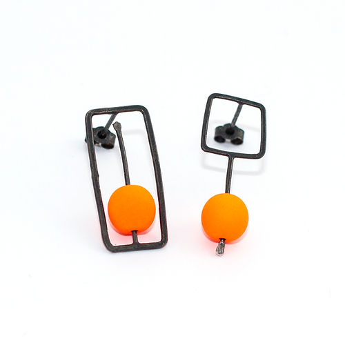 Mismatched Silver Stud Earrings