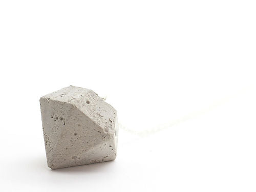Minimalistic Handcrafted Concrete Diamond Pendant
