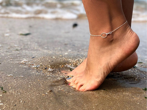 Dainty Summer Silver Anklet