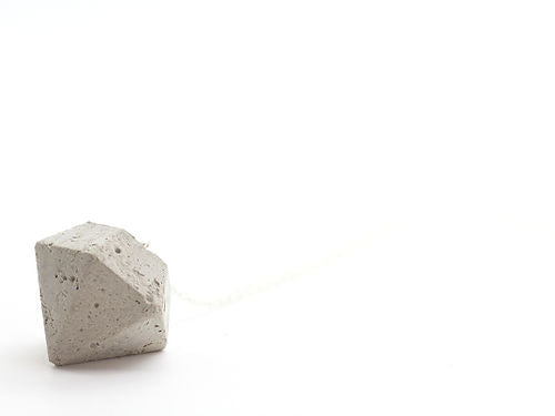 Minimalistic Handcrafted Concrete Diamond Pendant
