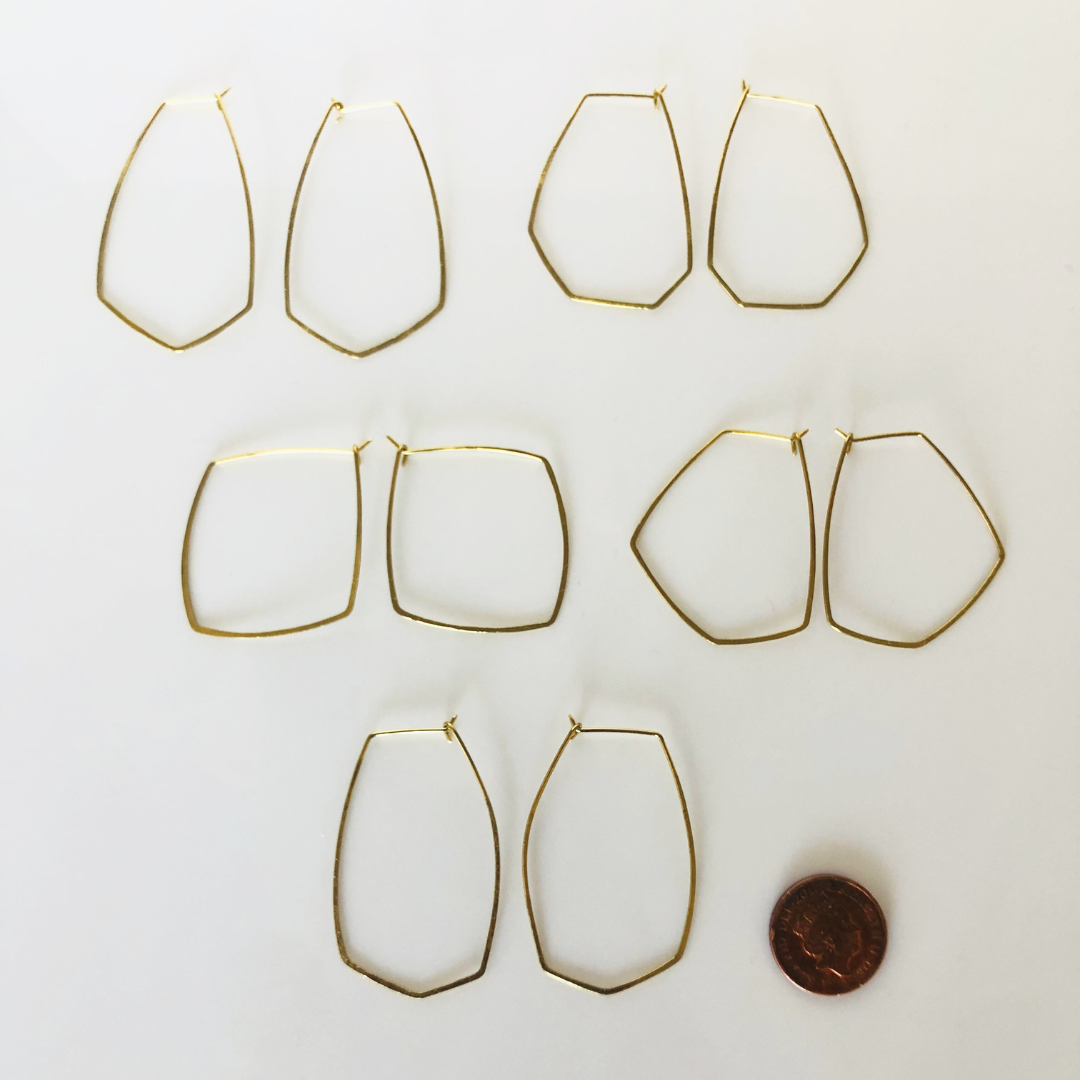 Brass Irregular Hoop Earrings – Hand-Hammered Uniqueness