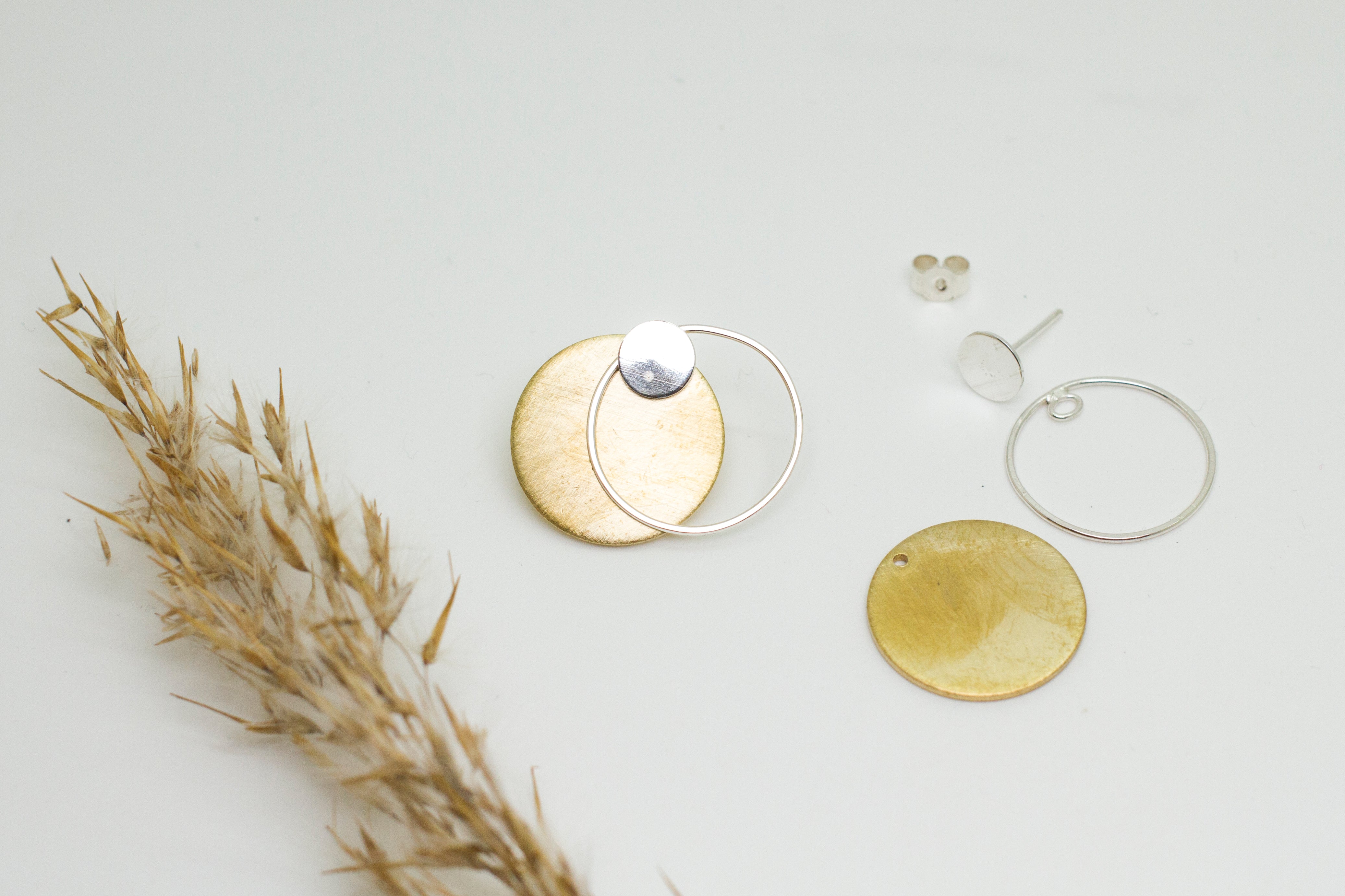 Silver & Brass Ear Jackets