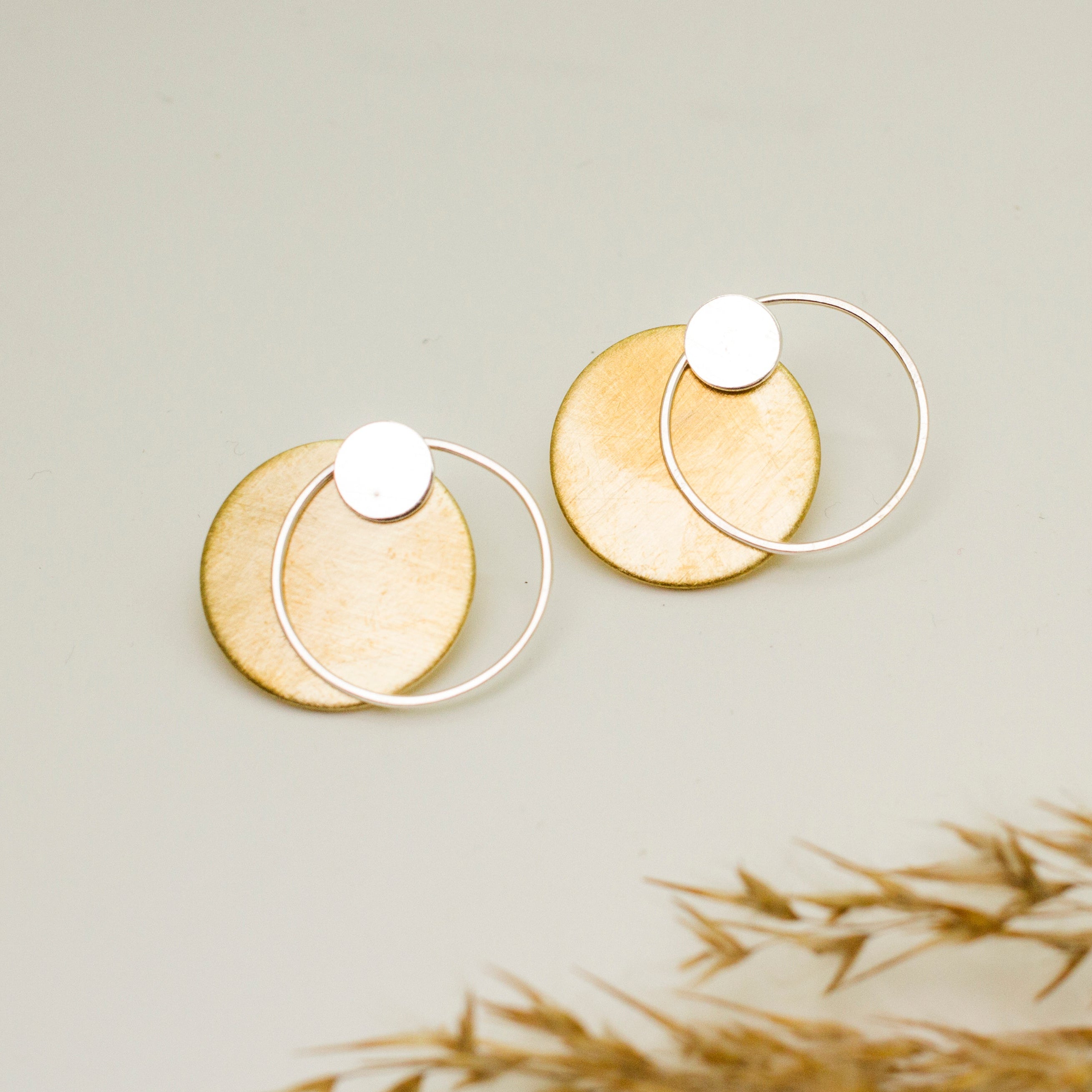 Silver & Brass Ear Jackets