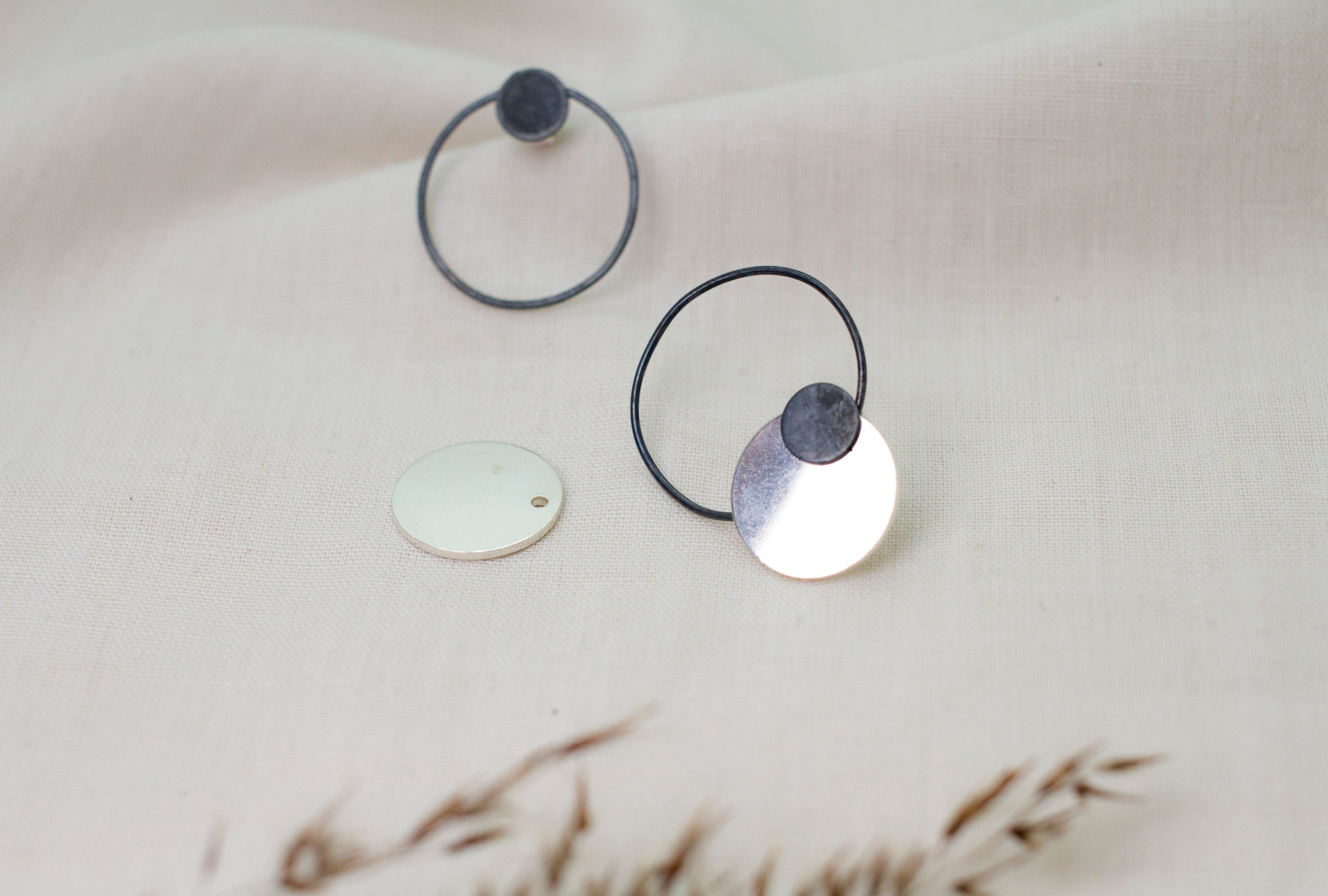 Silver Ear Jacket Earrings